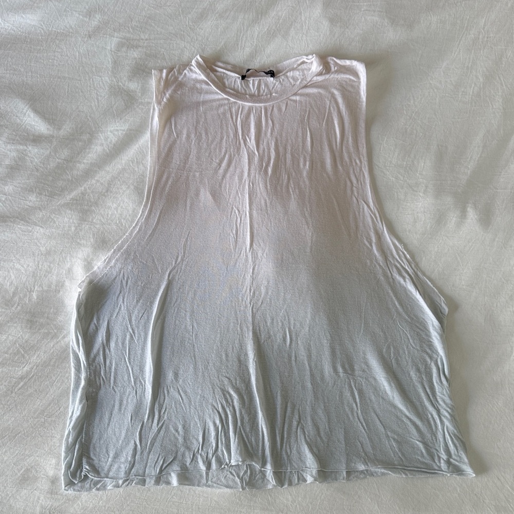 Brandy Melville White Muscle Tee